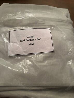 RH Vintage Velvet Rod Pocket Single Panel - Mist